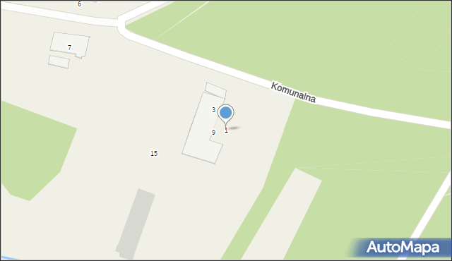 Pysznica, Komunalna, 1, mapa Pysznica