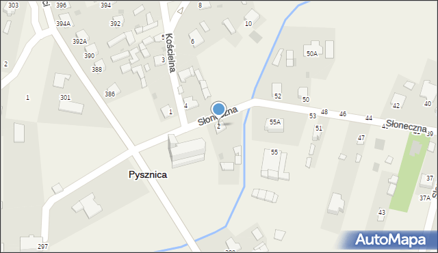 Pysznica, Kościelna, 2, mapa Pysznica