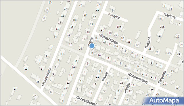 Pyzdry, Konopnickiej Marii, 16, mapa Pyzdry