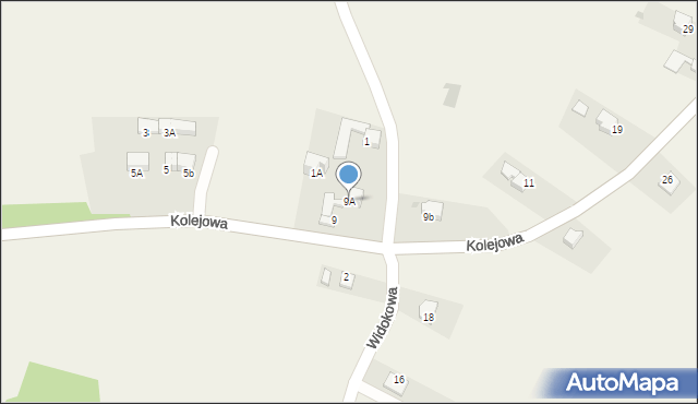 Pyzówka, Kolejowa, 9A, mapa Pyzówka