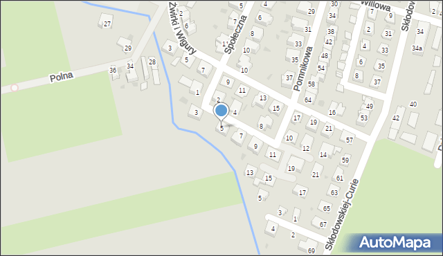 Racibórz, Kosmonautów, 5, mapa Racibórz