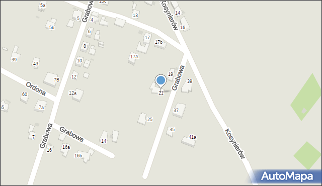 Racibórz, Kosynierów, 21, mapa Racibórz