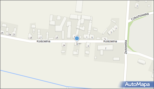 Radawnica, Kościelna, 6, mapa Radawnica