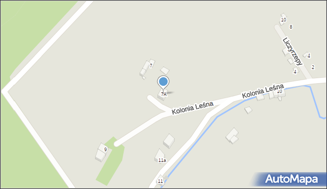 Radków, Kolonia Leśna, 7A, mapa Radków