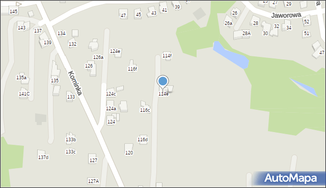 Radlin, Kominka Bolesława, ks. kard., 114e, mapa Radlin