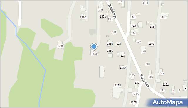 Radlin, Kominka Bolesława, ks. kard., 137d, mapa Radlin