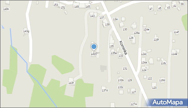 Radlin, Kominka Bolesława, ks. kard., 141C, mapa Radlin