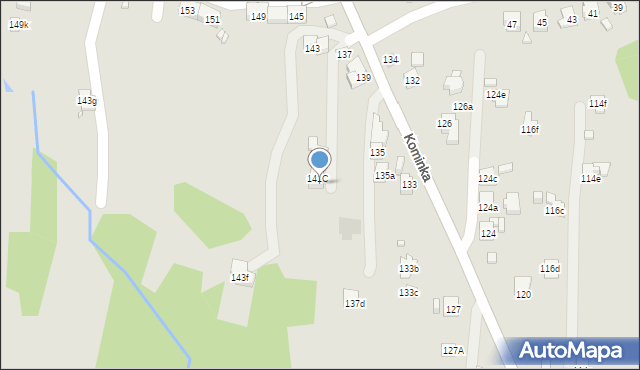 Radlin, Kominka Bolesława, ks. kard., 141E, mapa Radlin