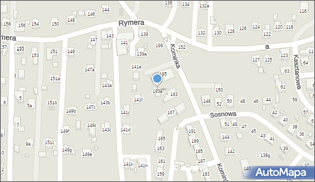 Radlin, Kominka Bolesława, ks. kard., 193a, mapa Radlin