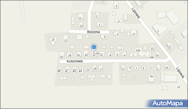 Radłów, Kolorowa, 12, mapa Radłów