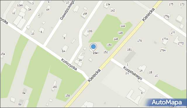 Radom, Kończycka, 2, mapa Radomia