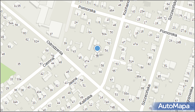 Radom, Kochanowskiego Jana, 56, mapa Radomia