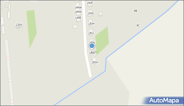 Radom, Kozienicka, 150L, mapa Radomia