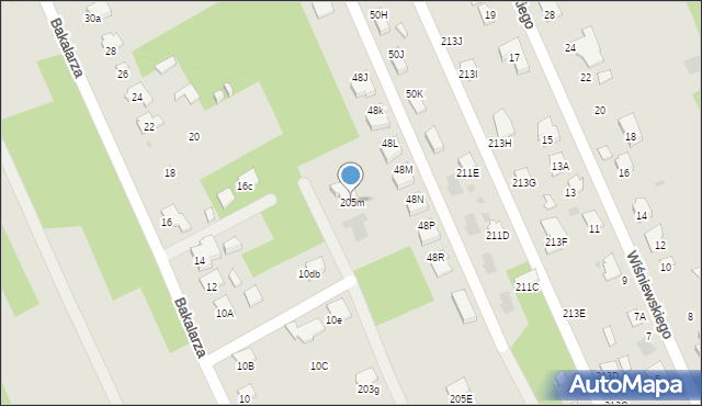 Radom, Kozienicka, 205m, mapa Radomia