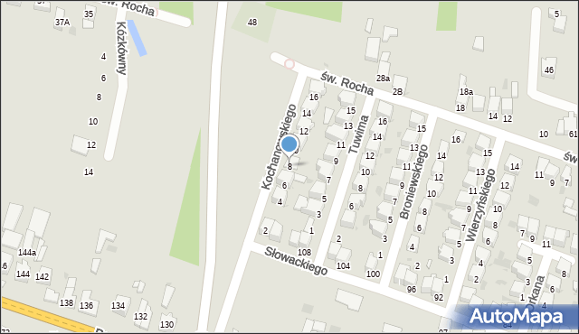 Radomsko, Kochanowskiego Jana, 8, mapa Radomsko