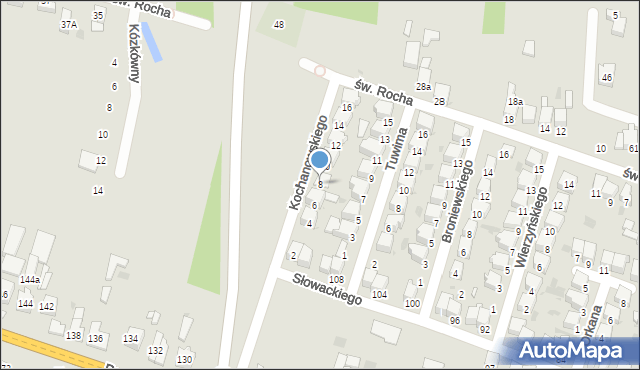 Radomsko, Kochanowskiego Jana, 8, mapa Radomsko