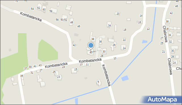 Radomsko, Kombatancka, 40, mapa Radomsko