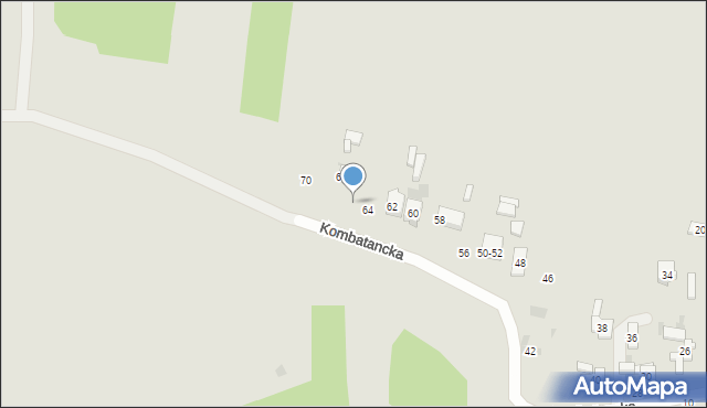 Radomsko, Kombatancka, 66, mapa Radomsko