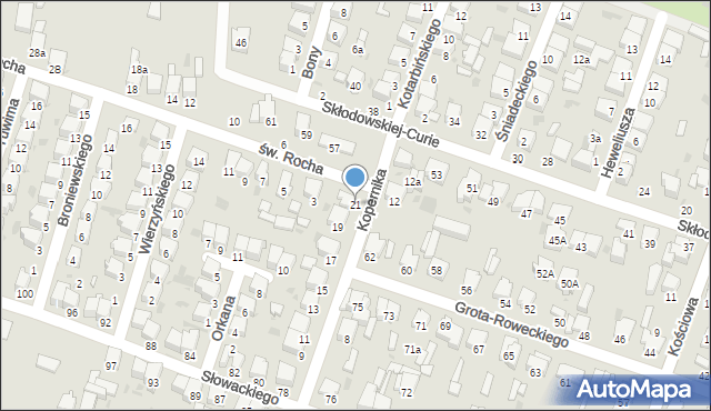 Radomsko, Kopernika Mikołaja, 21, mapa Radomsko