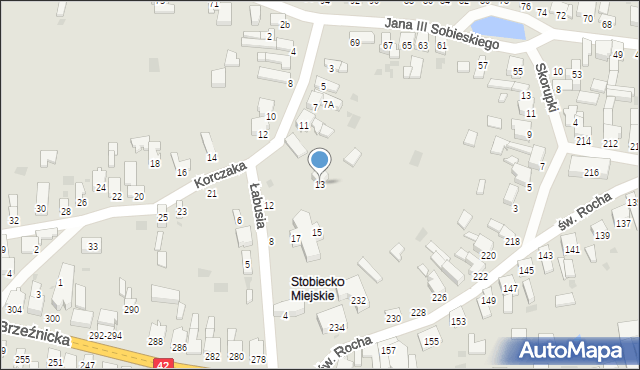 Radomsko, Korczaka Janusza, 13, mapa Radomsko