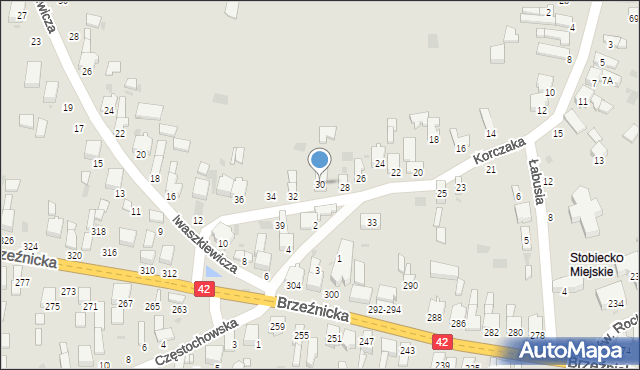 Radomsko, Korczaka Janusza, 30, mapa Radomsko