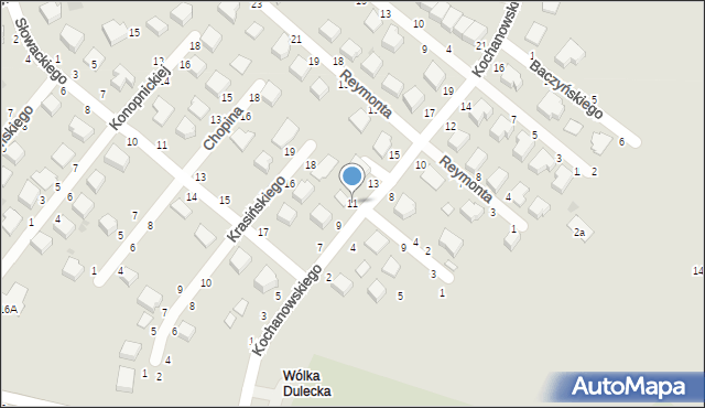 Radomyśl Wielki, Kochanowskiego Jana, 11, mapa Radomyśl Wielki