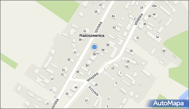 Radoszewnica, Koniecpolska, 54, mapa Radoszewnica