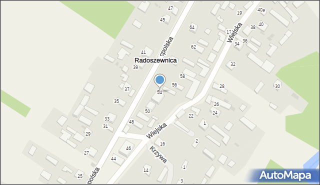 Radoszewnica, Koniecpolska, 54, mapa Radoszewnica