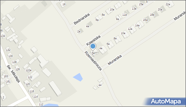 Radzewo, Kowalska, 2A, mapa Radzewo