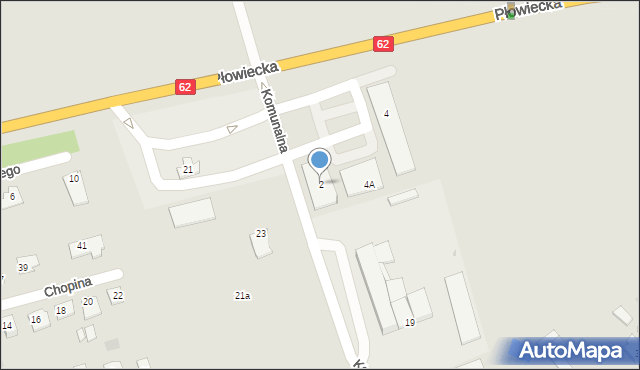 Radziejów, Komunalna, 2, mapa Radziejów