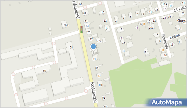 Radziejów, Kościuszki Tadeusza, gen., 81, mapa Radziejów