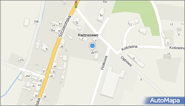 Radziszewo, Kościelna, 4b, mapa Radziszewo