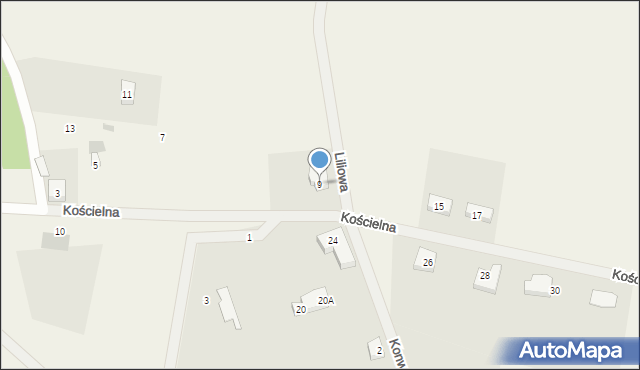 Radziszewo, Kościelna, 9, mapa Radziszewo