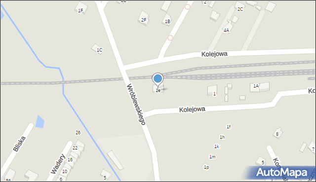 Radzymin, Kolejowa, 1e, mapa Radzymin