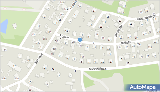 Radzymin, Koliski Tadeusza, dr. mjr., 4, mapa Radzymin