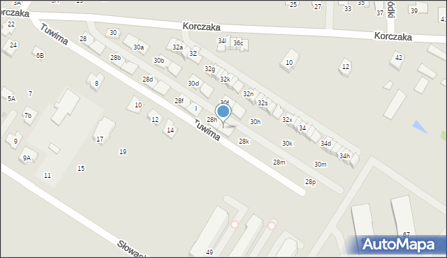 Radzymin, Korczaka Janusza, 28j, mapa Radzymin