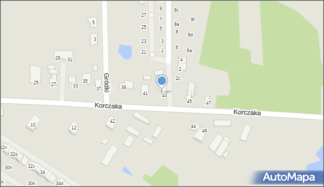 Radzymin, Korczaka Janusza, 7A, mapa Radzymin