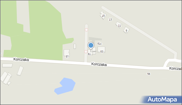 Radzymin, Korczaka Janusza, 9D, mapa Radzymin