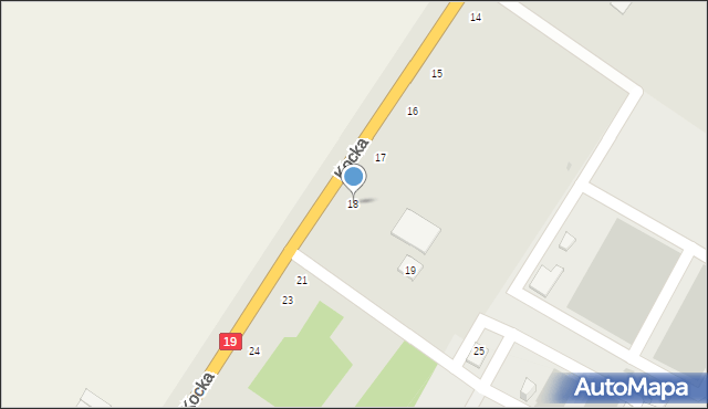 Radzyń Podlaski, Kocka, 18, mapa Radzyń Podlaski