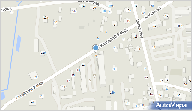 Radzyń Podlaski, Konstytucji 3 Maja, 9, mapa Radzyń Podlaski