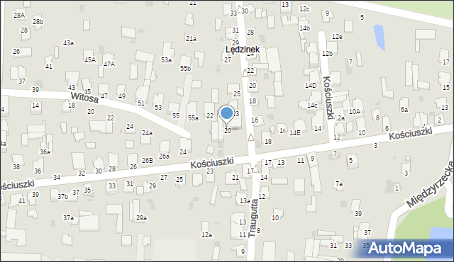 Radzyń Podlaski, Kościuszki Tadeusza, gen., 20, mapa Radzyń Podlaski