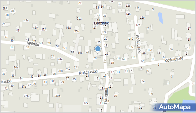 Radzyń Podlaski, Kościuszki Tadeusza, gen., 20a, mapa Radzyń Podlaski