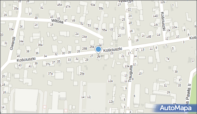 Radzyń Podlaski, Kościuszki Tadeusza, gen., 25, mapa Radzyń Podlaski