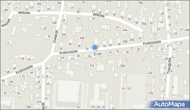 Radzyń Podlaski, Kościuszki Tadeusza, gen., 37, mapa Radzyń Podlaski