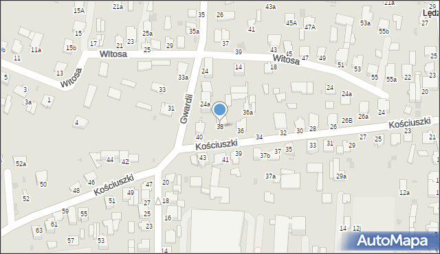 Radzyń Podlaski, Kościuszki Tadeusza, gen., 38, mapa Radzyń Podlaski