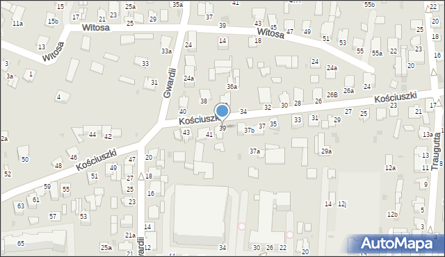 Radzyń Podlaski, Kościuszki Tadeusza, gen., 39, mapa Radzyń Podlaski