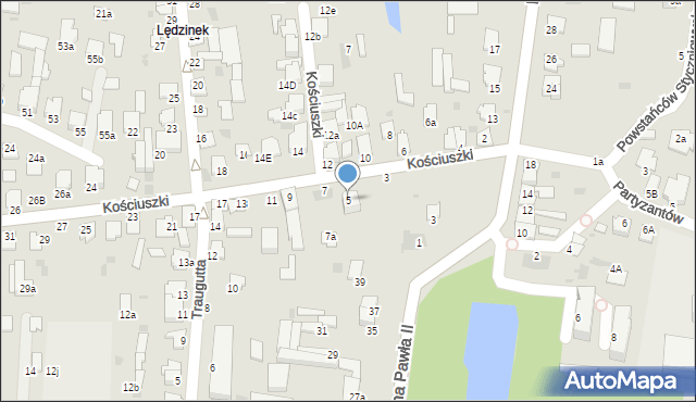 Radzyń Podlaski, Kościuszki Tadeusza, gen., 5, mapa Radzyń Podlaski