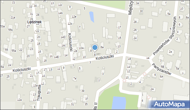 Radzyń Podlaski, Kościuszki Tadeusza, gen., 6, mapa Radzyń Podlaski