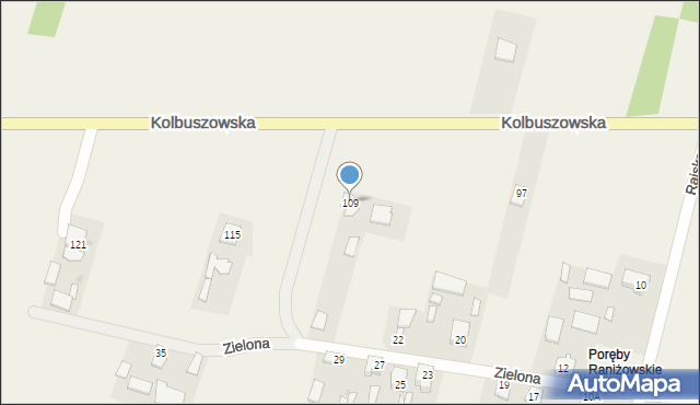 Raniżów, Kolbuszowska, 109, mapa Raniżów