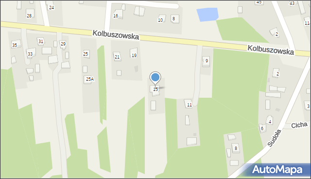 Raniżów, Kolbuszowska, 15, mapa Raniżów